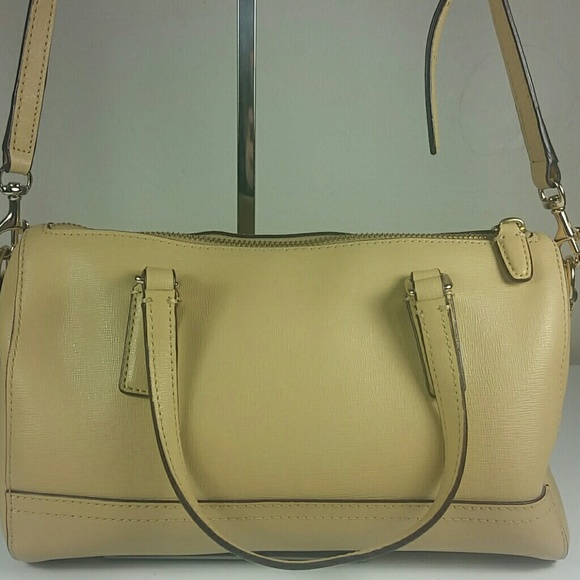 Coach bag Mini leather Satchel Tan Saffiano - Picture 2 of 8